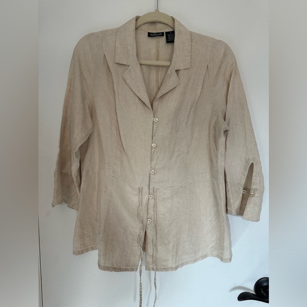 Willi Smith linen top size Large